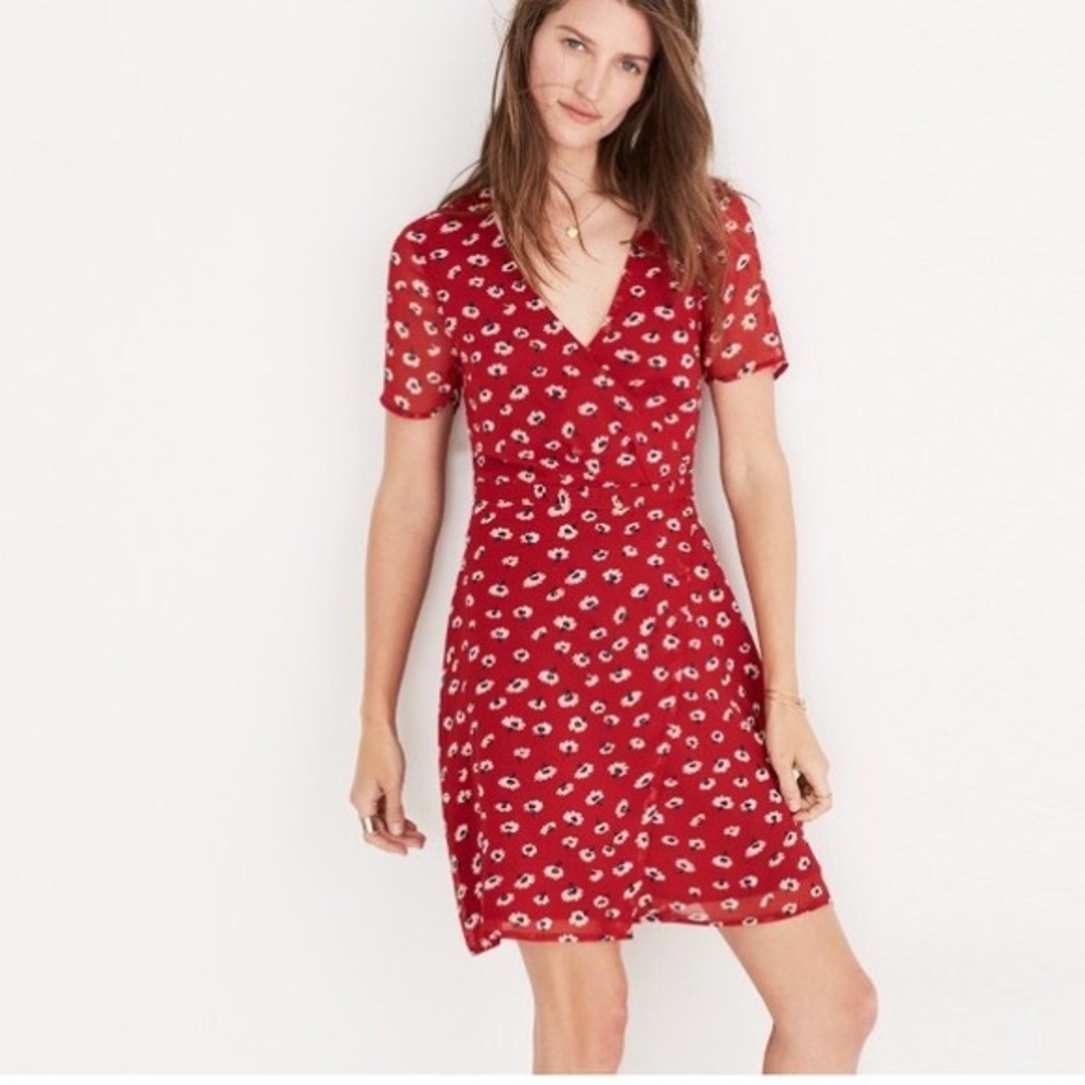 Madewell Wrap Dress in Floral